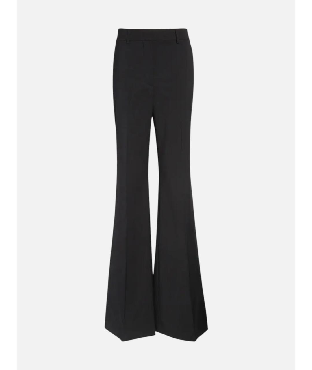 SPORTMAX Черные шерстяные брюки широкие, фото 6