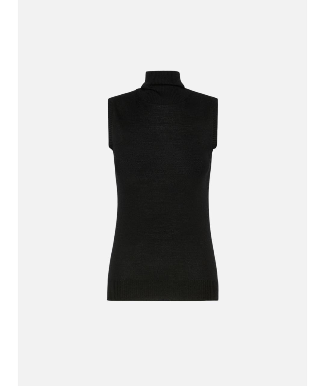 SPORTMAX Черная шерстяная жилетка, фото 6