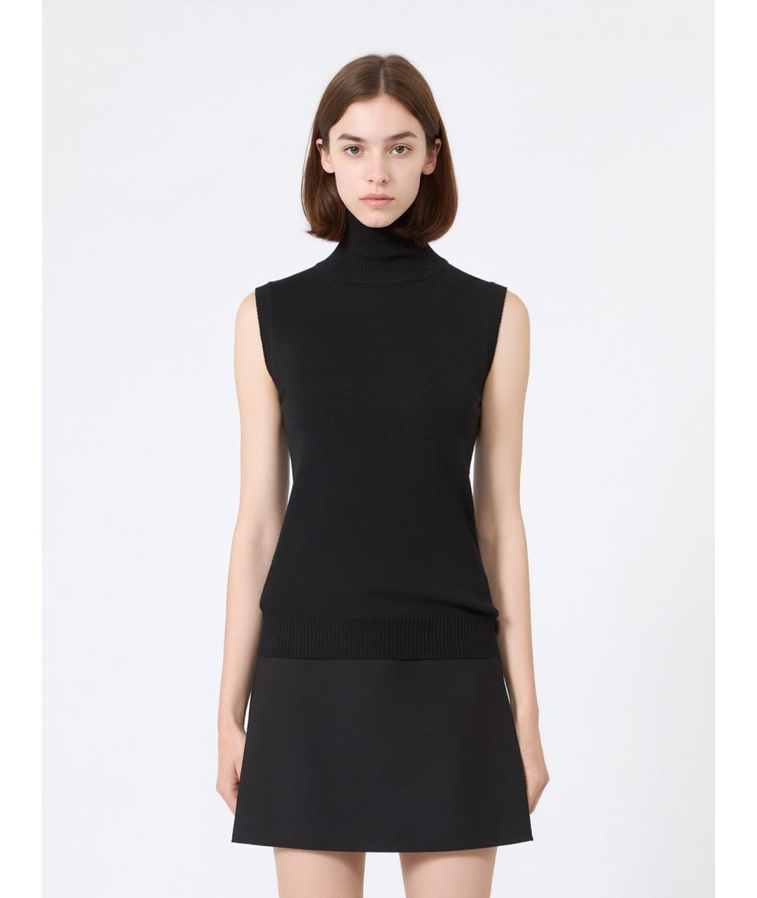 SPORTMAX Черная шерстяная жилетка, фото 3