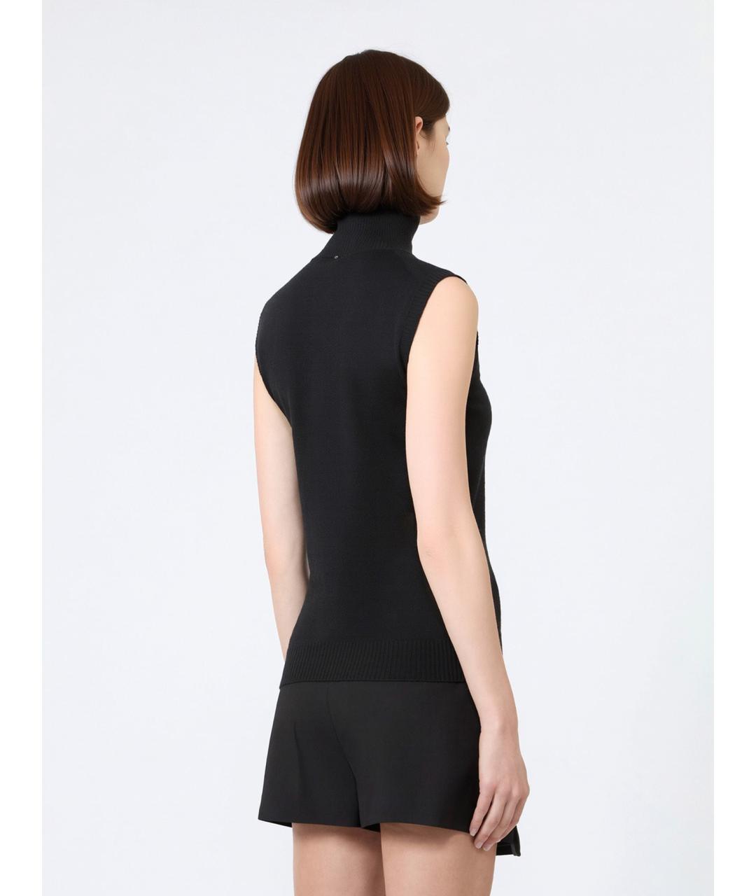 SPORTMAX Черная шерстяная жилетка, фото 4