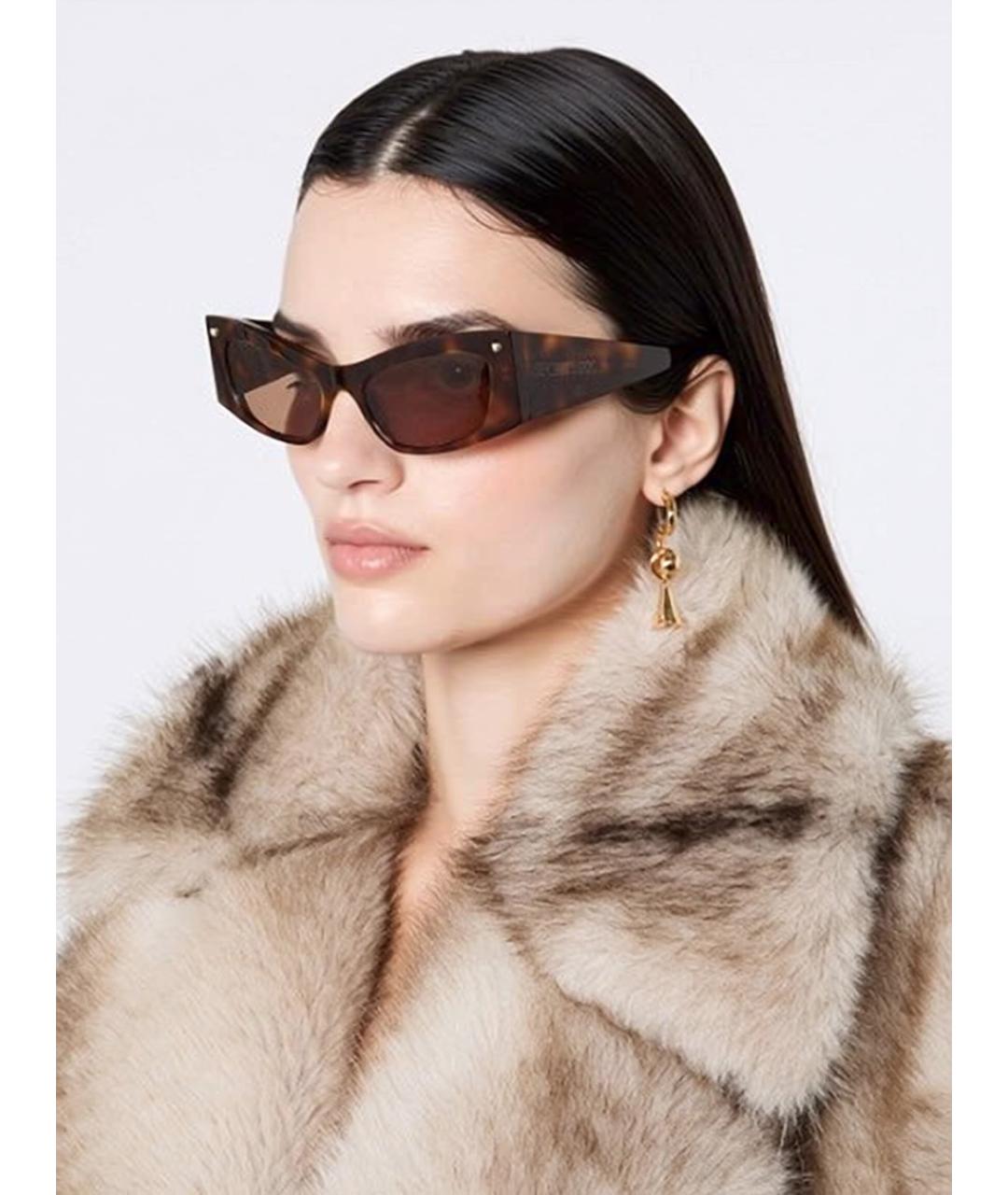 SPORTMAX Коричневые солнцезащитные очки, фото 3