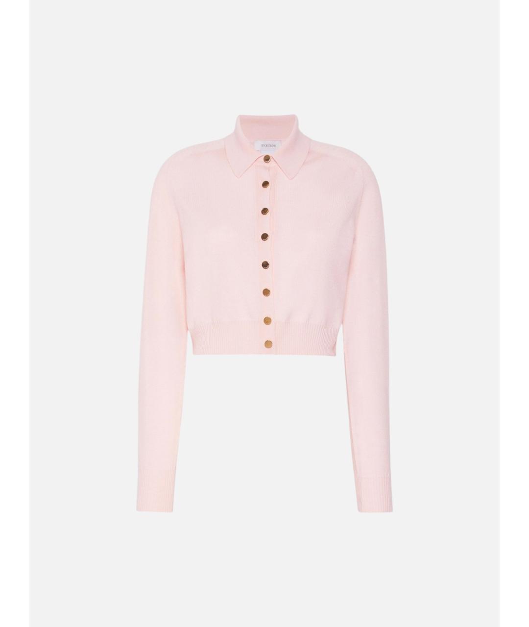 SPORTMAX Розовый шерстяной кардиган, фото 6