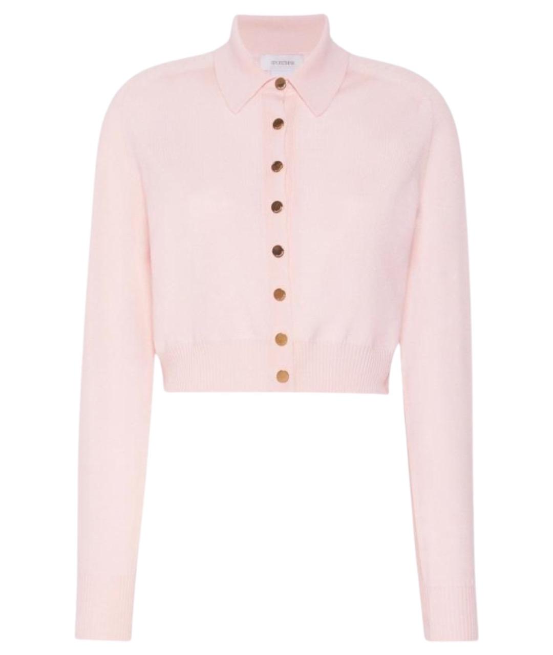 SPORTMAX Розовый шерстяной кардиган, фото 1