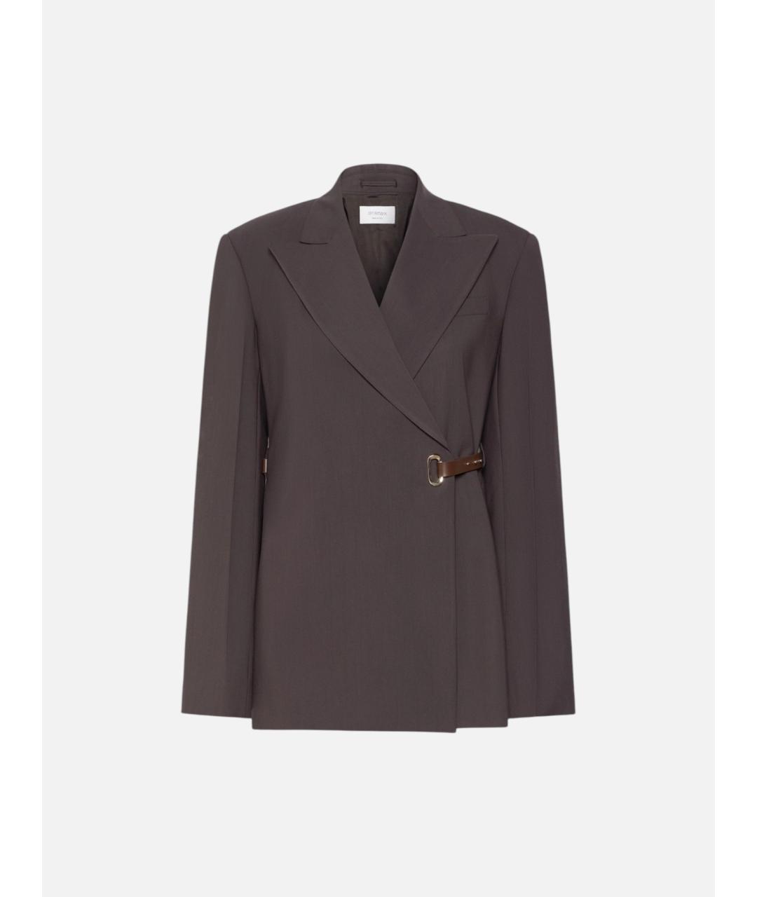 SPORTMAX Коричневый вискозный жакет/пиджак, фото 6