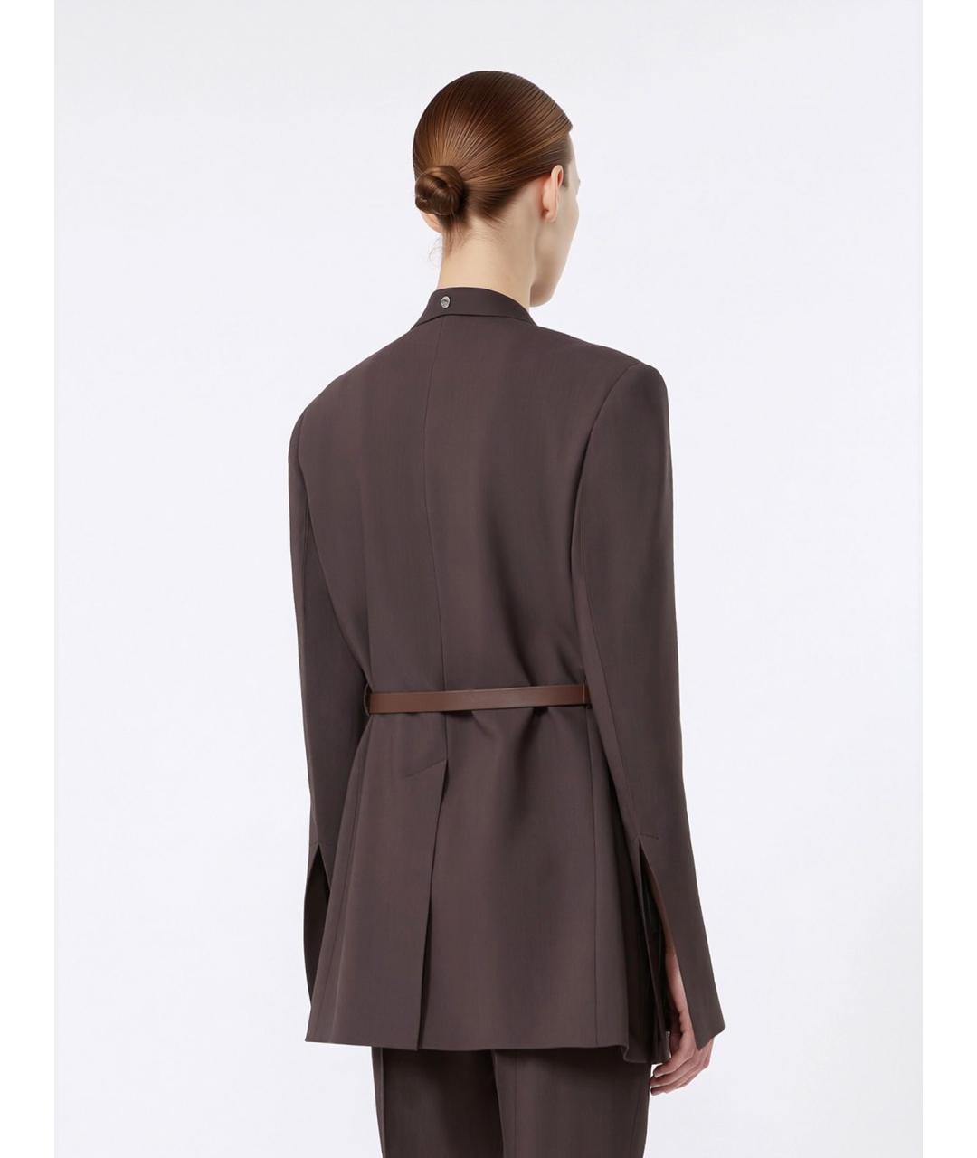 SPORTMAX Коричневый вискозный жакет/пиджак, фото 4