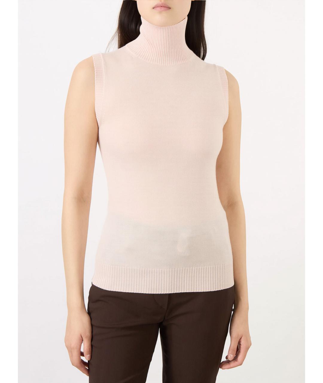 SPORTMAX Розовая шерстяная водолазка, фото 3