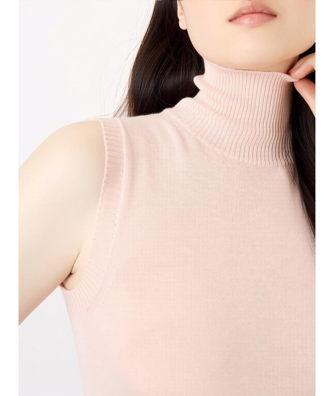 SPORTMAX Розовая шерстяная водолазка, фото 5