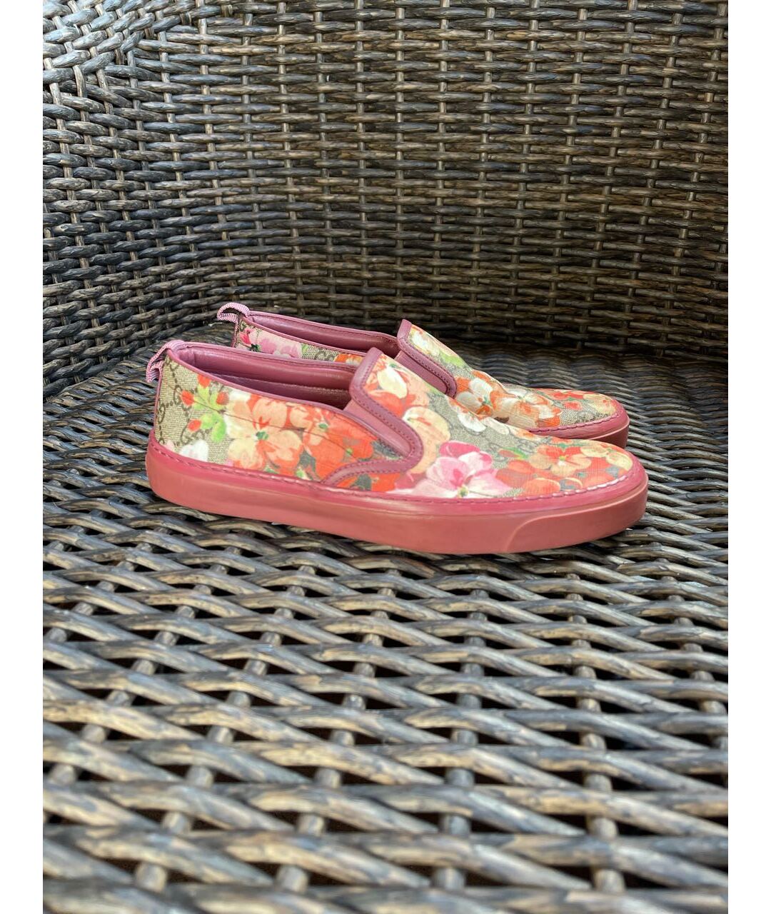 GUCCI Розовые кожаные слипоны, фото 6