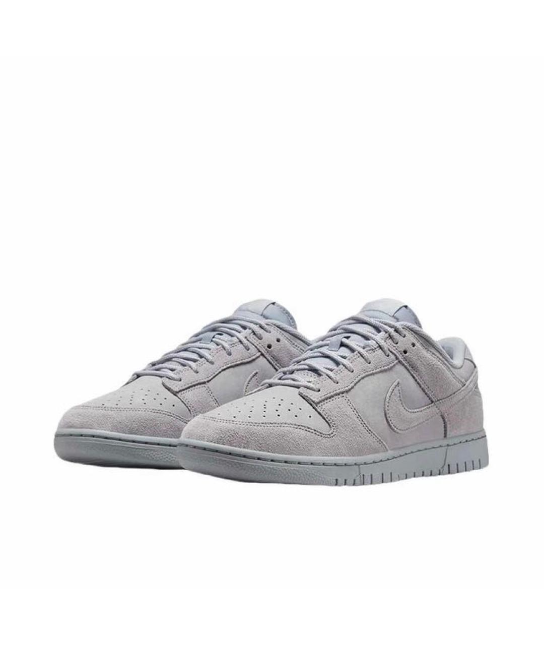 NIKE Серые замшевые низкие кроссовки / кеды, фото 2