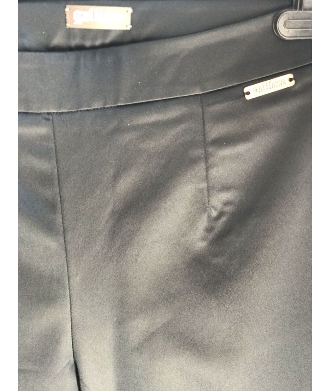JOHN GALLIANO Черные атласные прямые брюки, фото 5