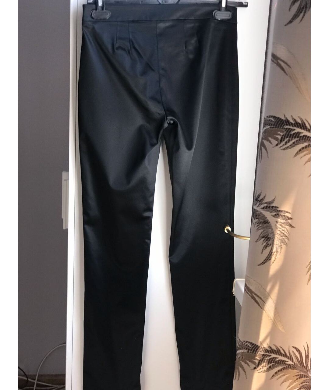 JOHN GALLIANO Черные атласные прямые брюки, фото 2