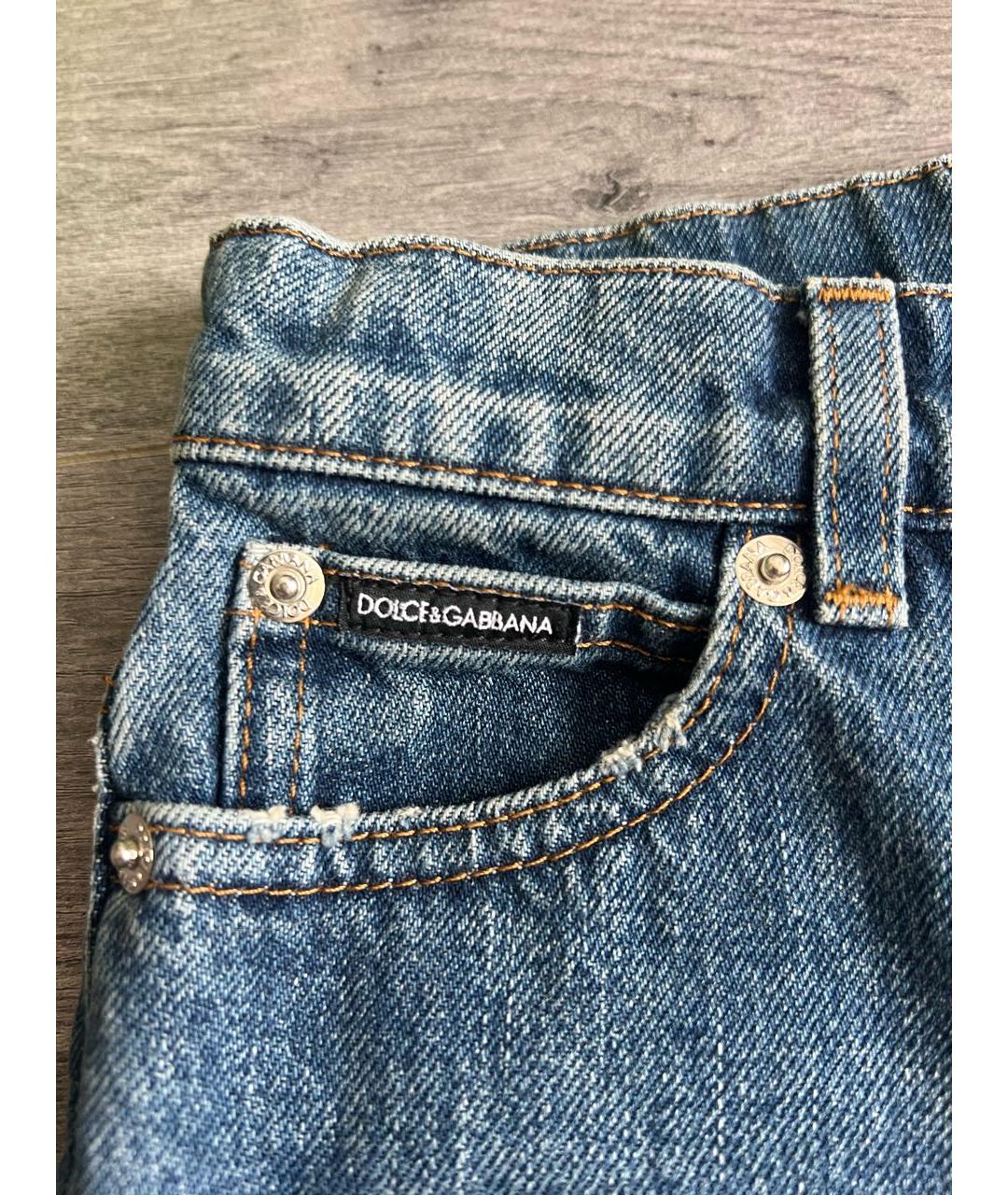 DOLCE & GABBANA KIDS Синие деним детские джинсы, фото 4