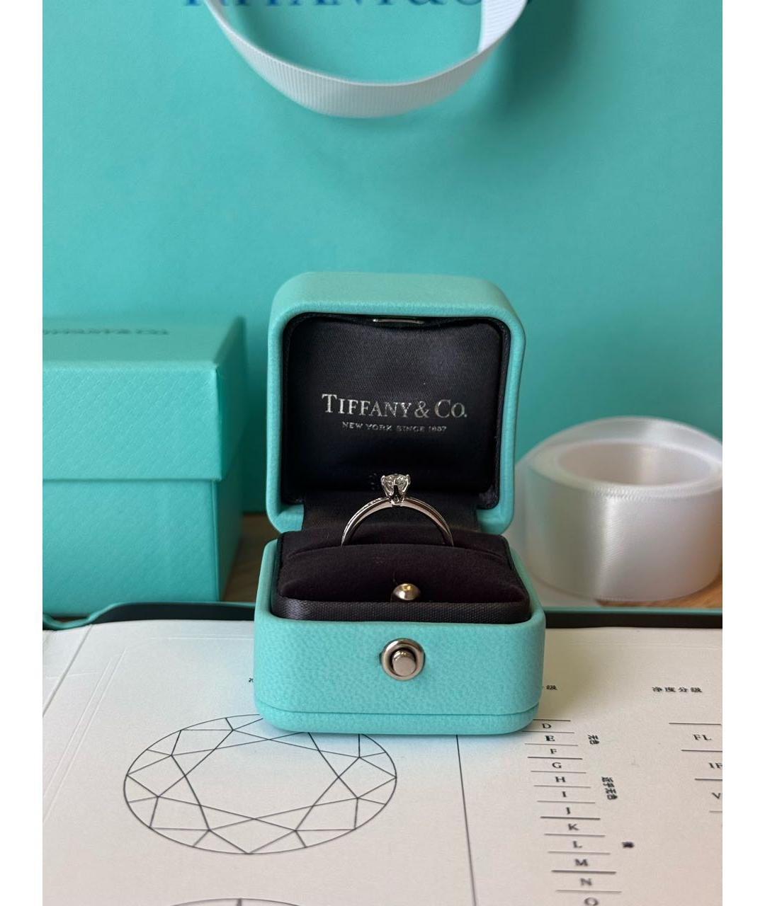 TIFFANY&CO Белое платиновое кольцо, фото 4