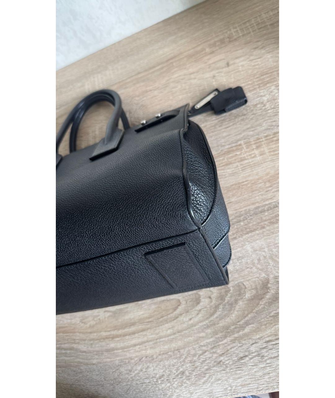 SAINT LAURENT Черная кожаная сумка тоут, фото 7