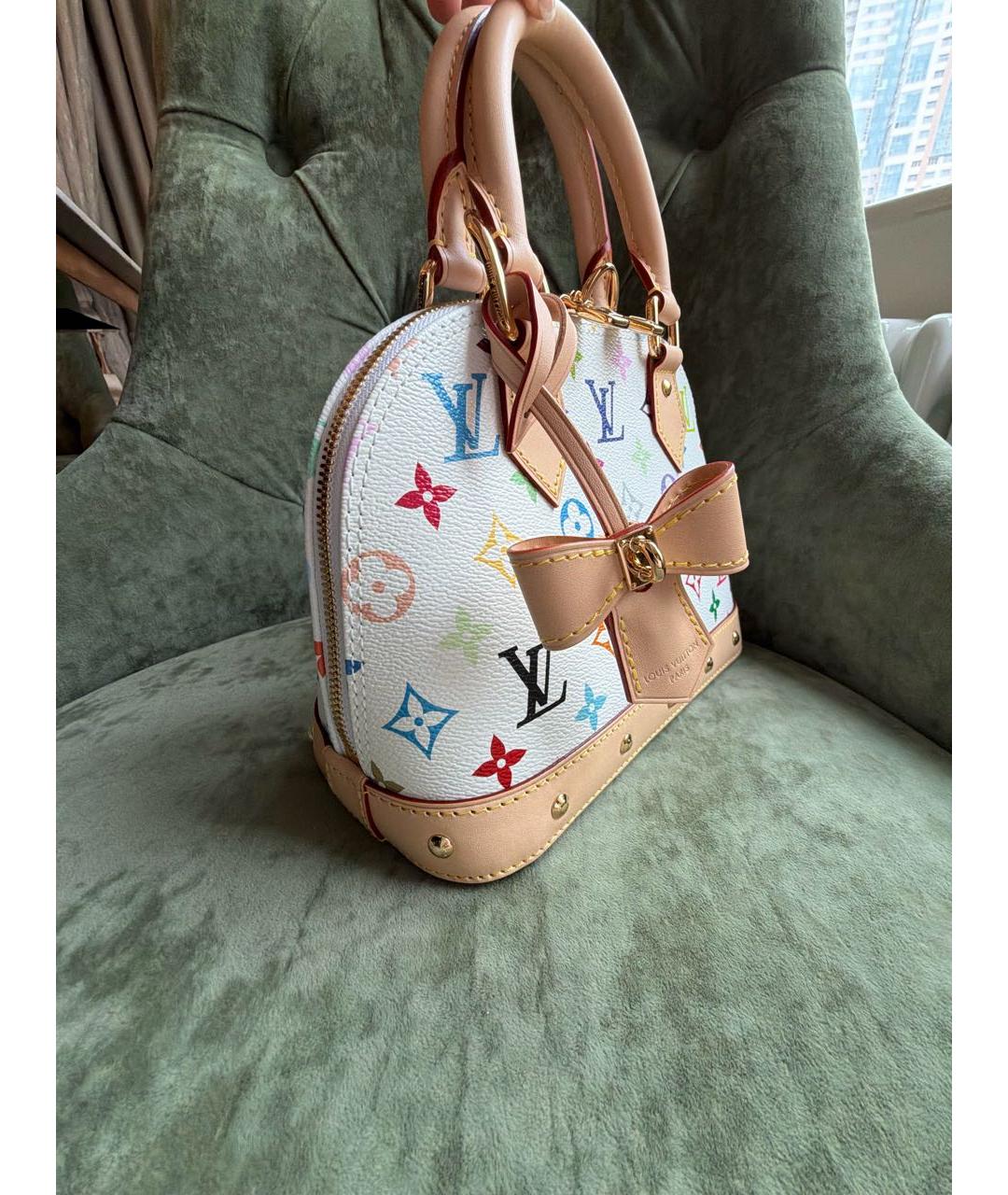 LOUIS VUITTON Белая сумка с короткими ручками, фото 2