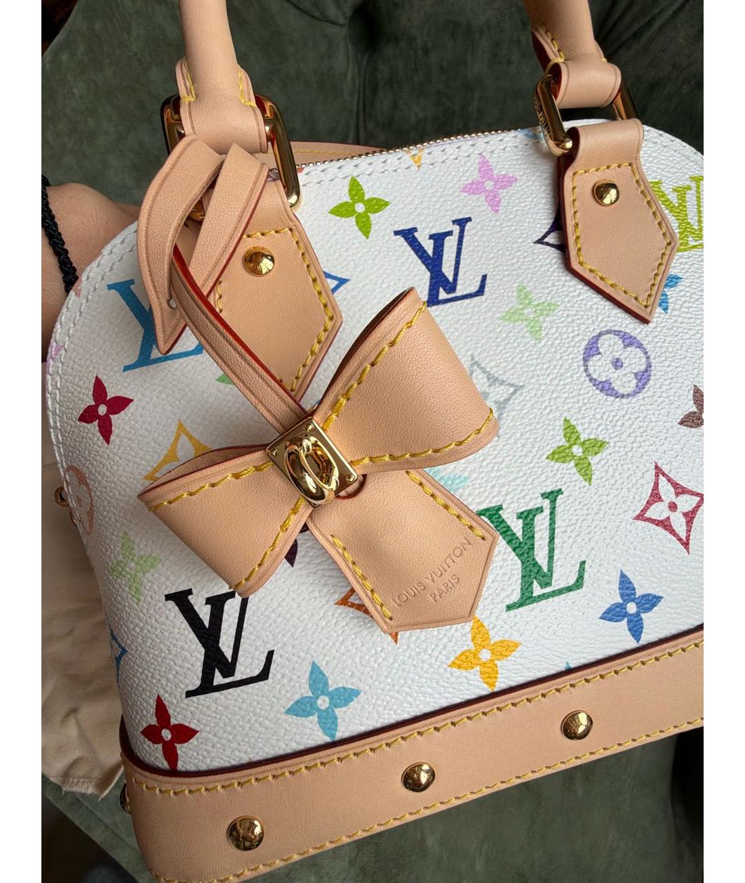 LOUIS VUITTON Белая сумка с короткими ручками, фото 6