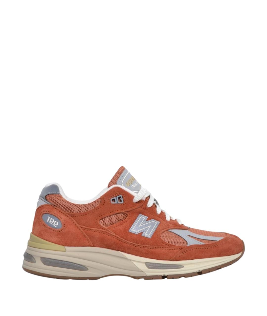 NEW BALANCE Оранжевые замшевые низкие кроссовки / кеды, фото 1
