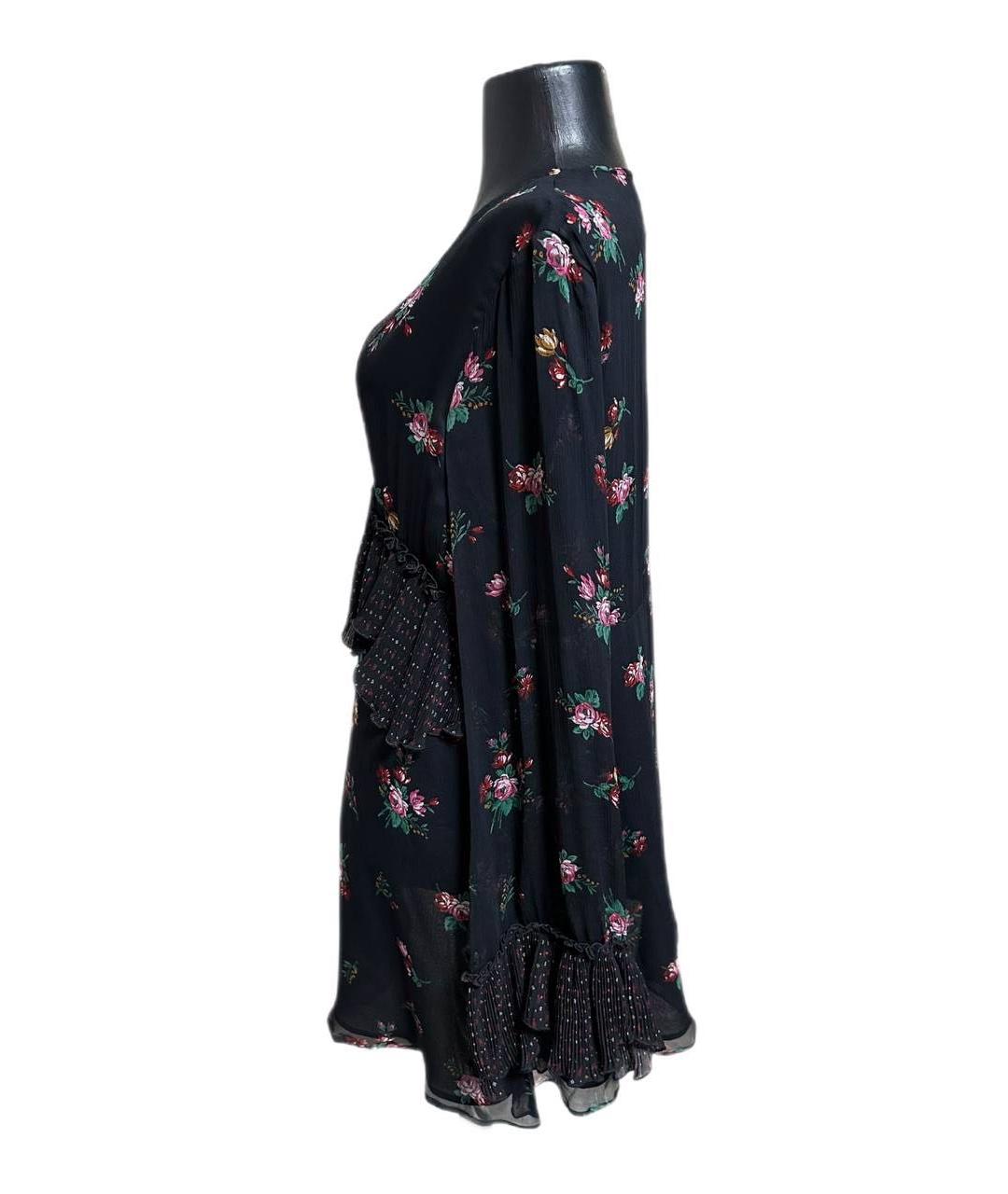 PINKO Черное вискозное коктейльное платье, фото 5
