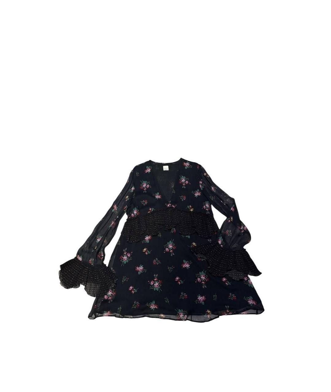 PINKO Черное вискозное коктейльное платье, фото 4