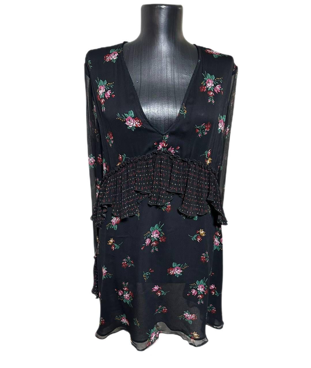 PINKO Черное вискозное коктейльное платье, фото 8