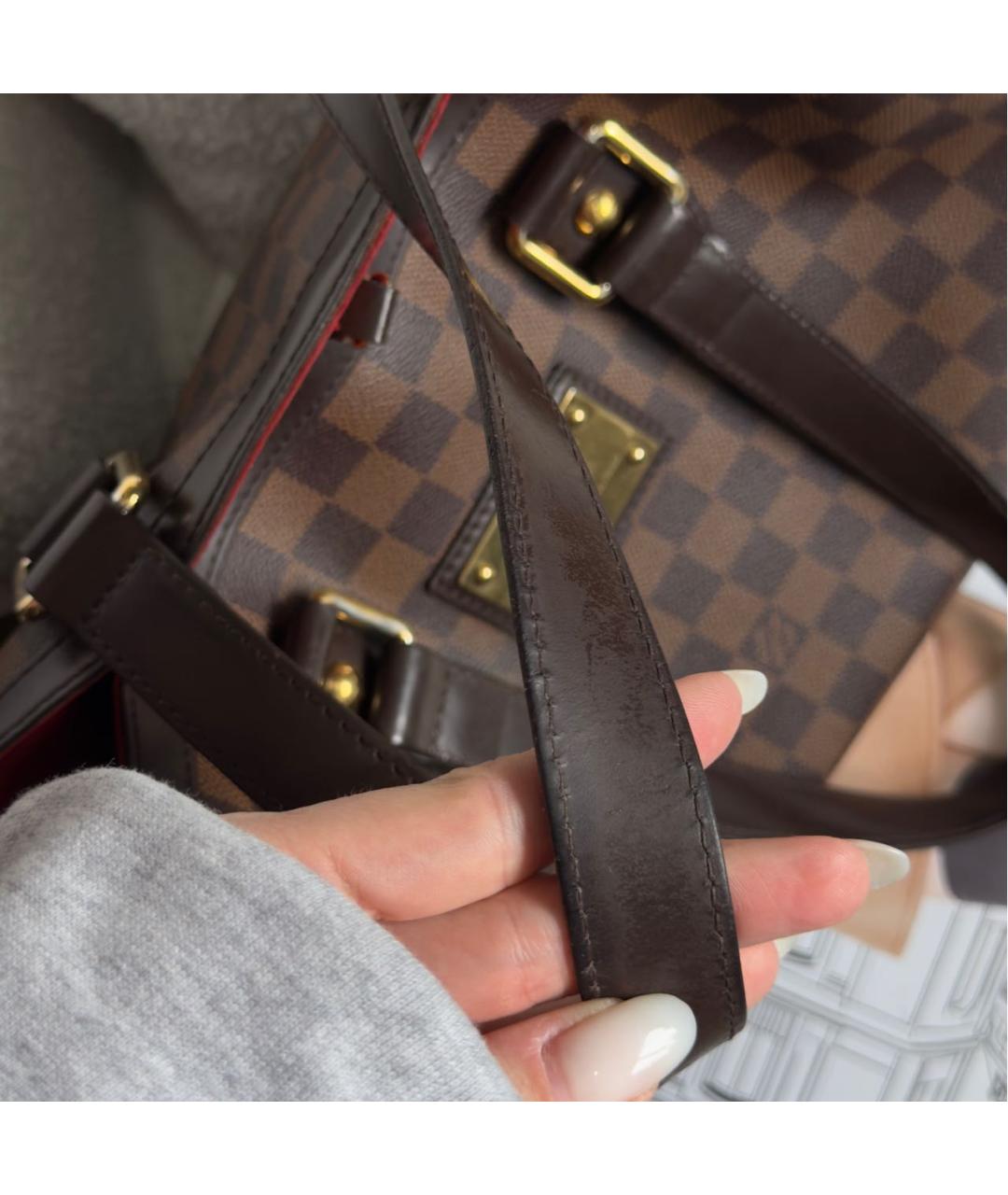 LOUIS VUITTON Коричневая сумка с короткими ручками, фото 8