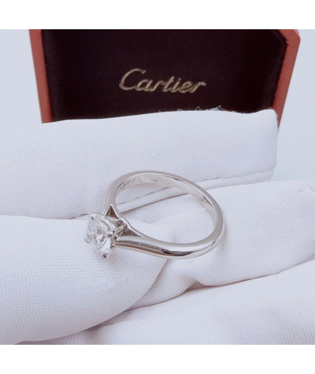 CARTIER Белое платиновое кольцо, фото 6