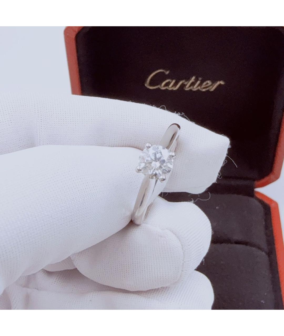 CARTIER Белое платиновое кольцо, фото 5