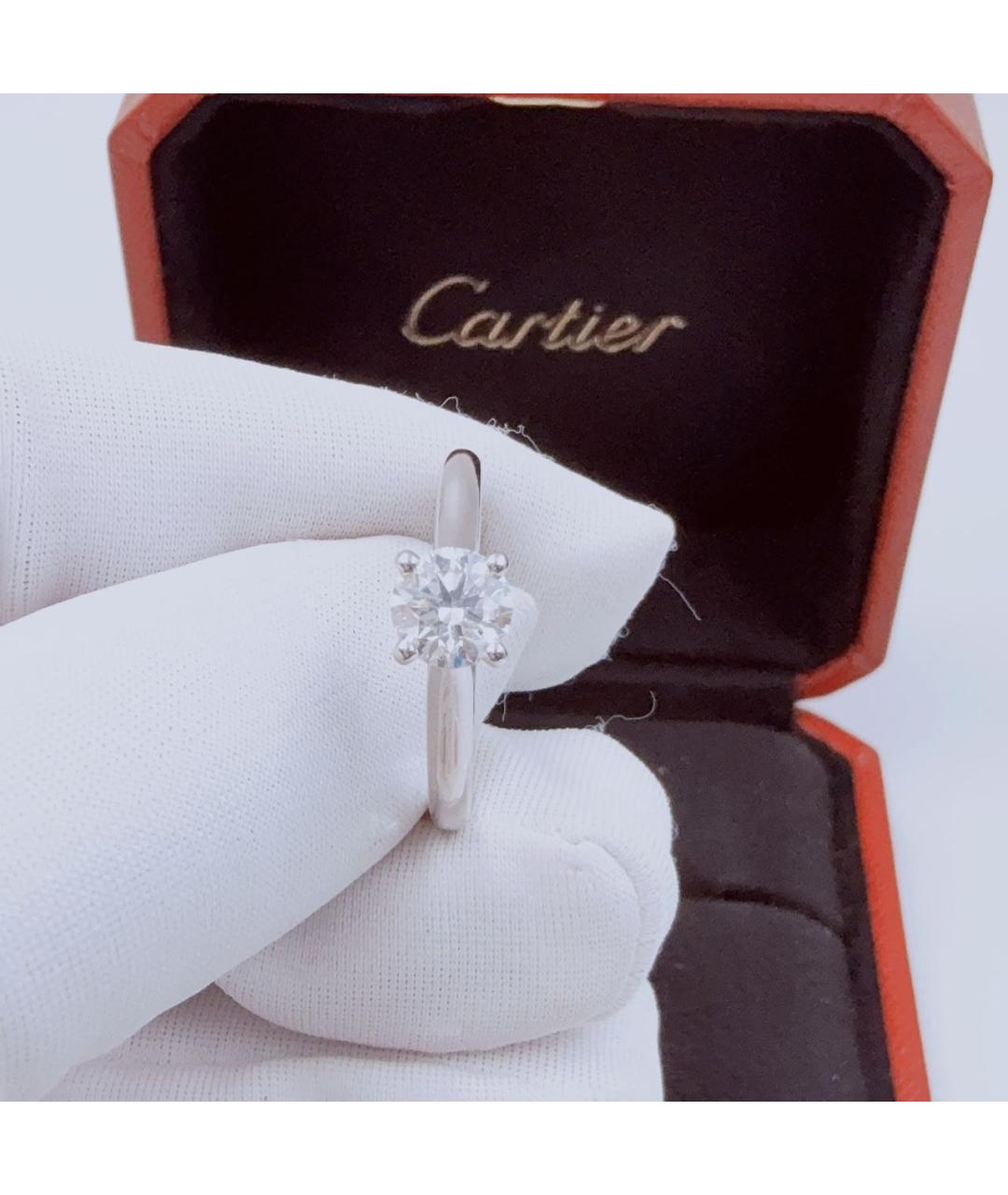 CARTIER Белое платиновое кольцо, фото 3