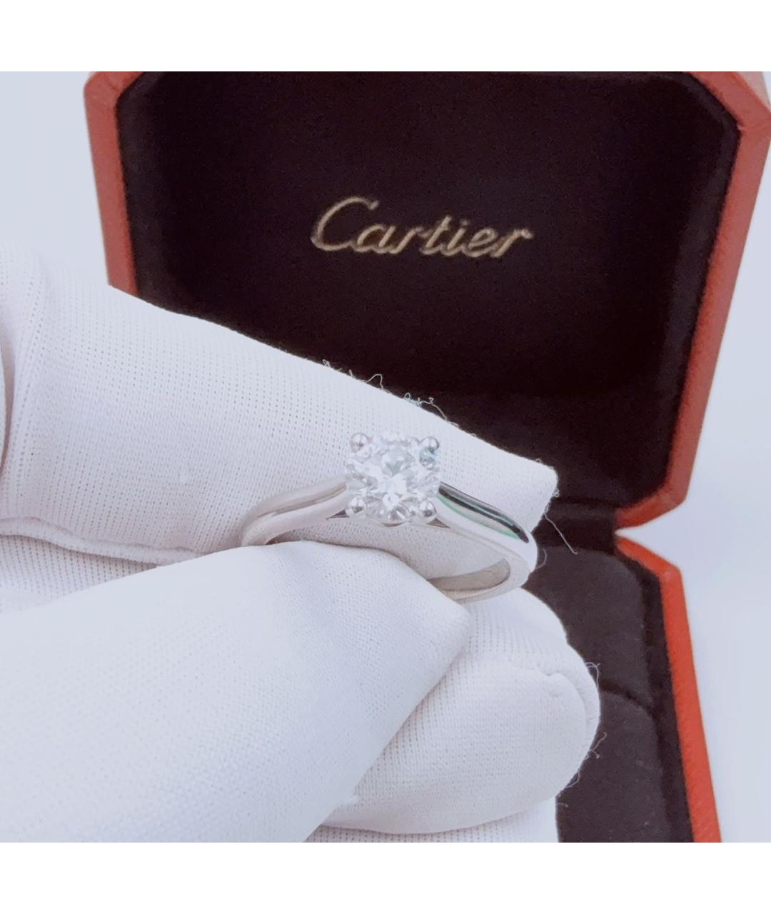 CARTIER Белое платиновое кольцо, фото 2