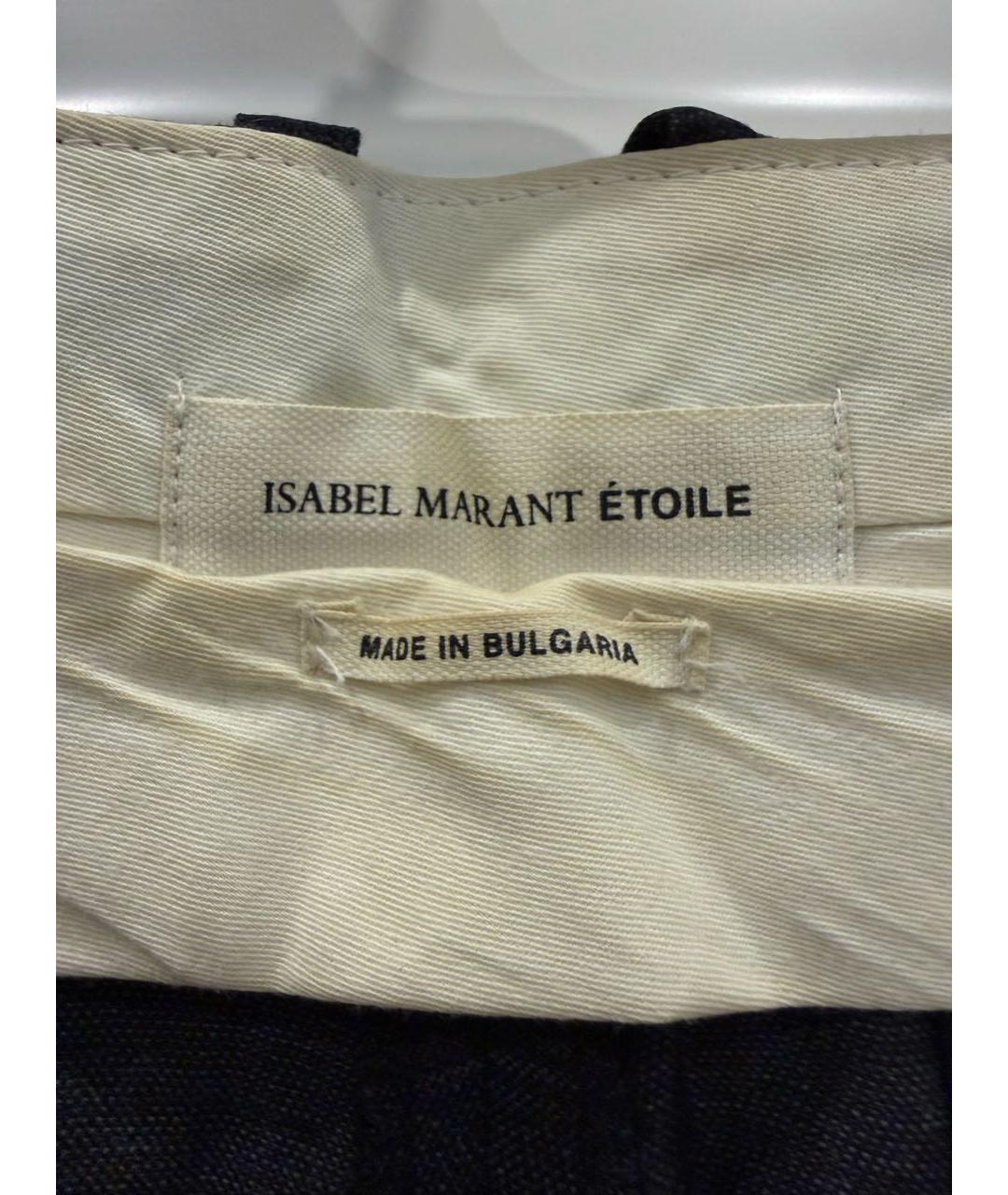 ISABEL MARANT Серые шерстяные брюки узкие, фото 3