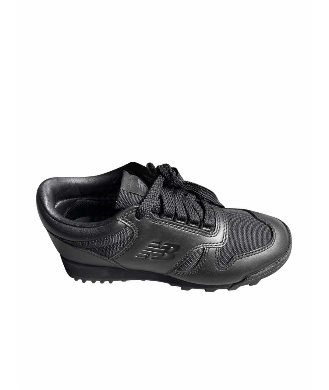 NEW BALANCE Черные кожаные кеды, фото 1