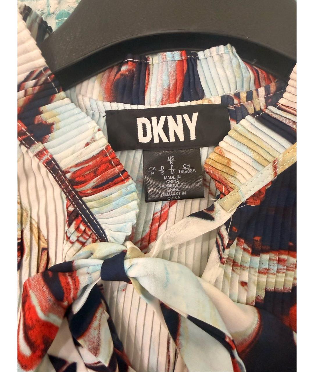 DKNY Мульти полиэстеровая блузы, фото 2