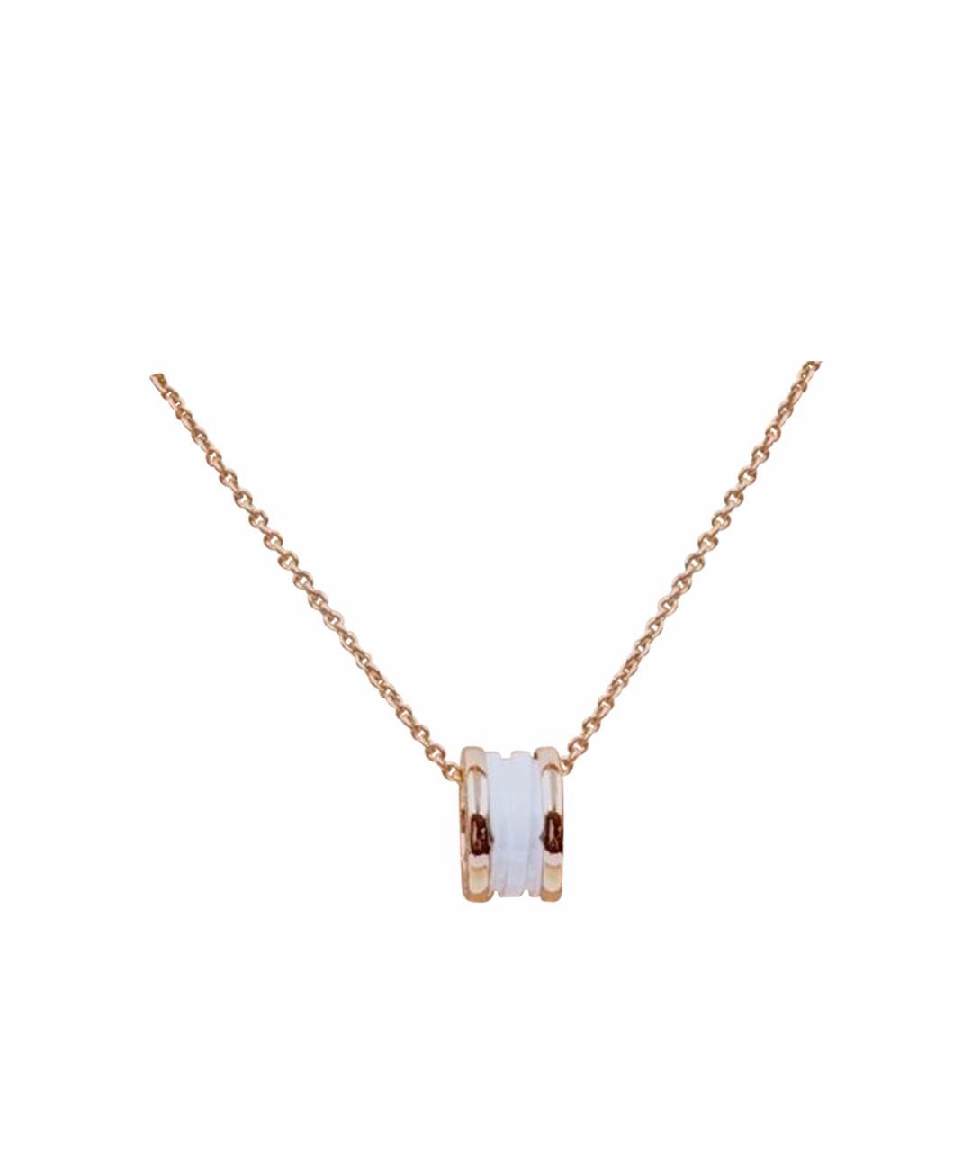 BVLGARI Белое колье из розового золота, фото 1