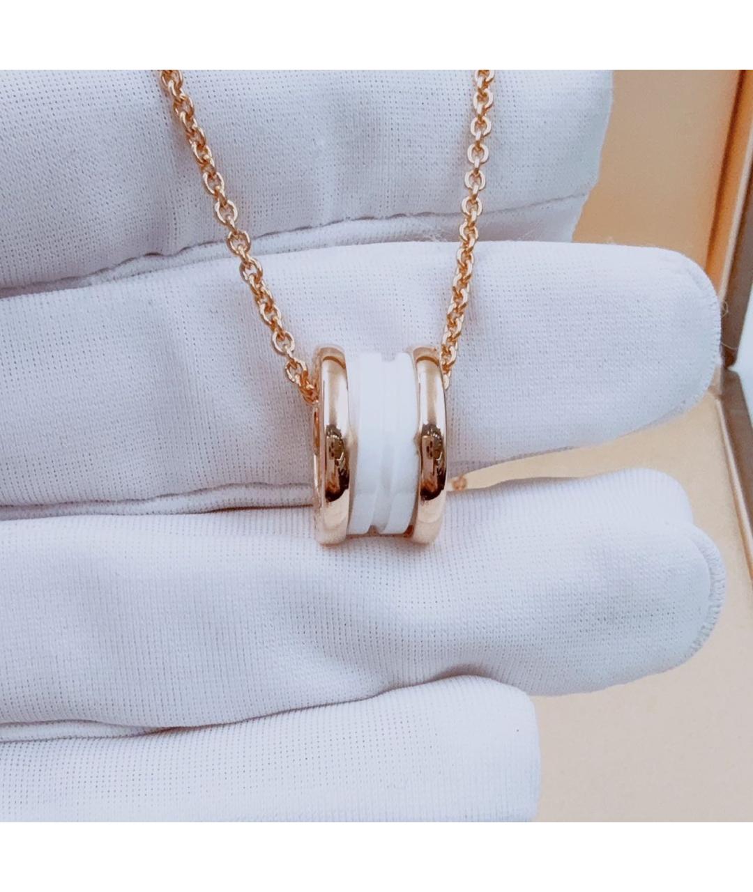 BVLGARI Белое колье из розового золота, фото 3