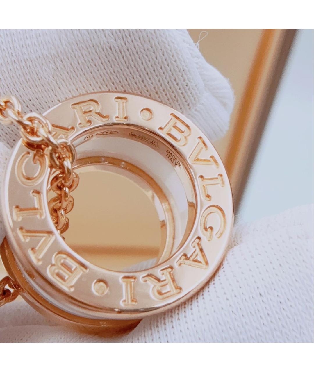 BVLGARI Белое колье из розового золота, фото 5