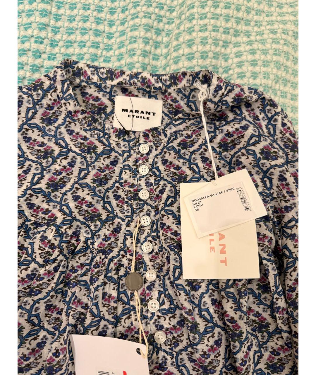 ISABEL MARANT ETOILE Мульти хлопковое повседневное платье, фото 4