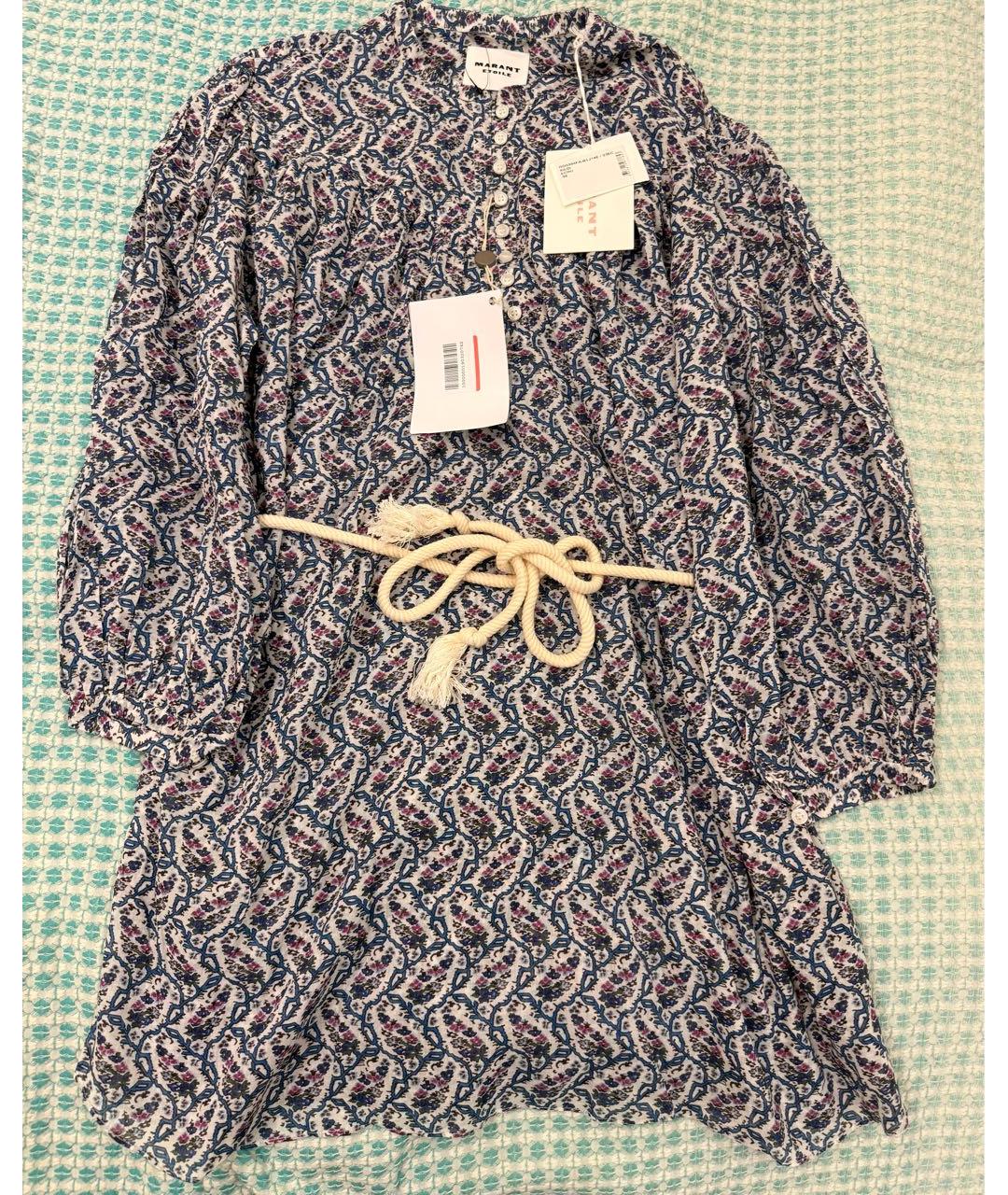 ISABEL MARANT ETOILE Мульти хлопковое повседневное платье, фото 2