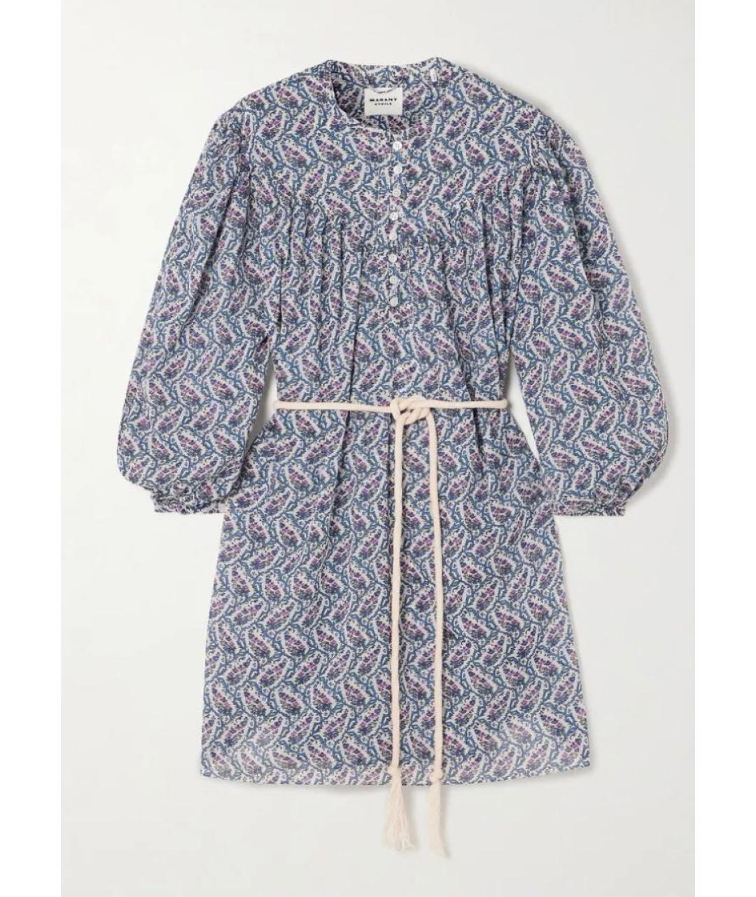 ISABEL MARANT ETOILE Мульти хлопковое повседневное платье, фото 9