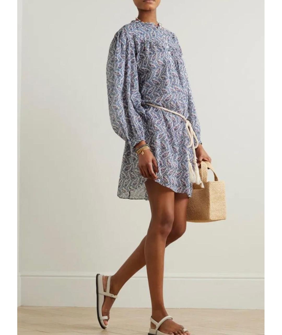 ISABEL MARANT ETOILE Мульти хлопковое повседневное платье, фото 7