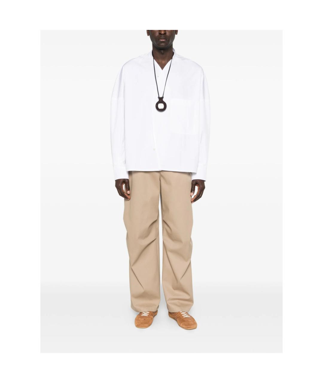JACQUEMUS Белая хлопковая кэжуал рубашка, фото 2