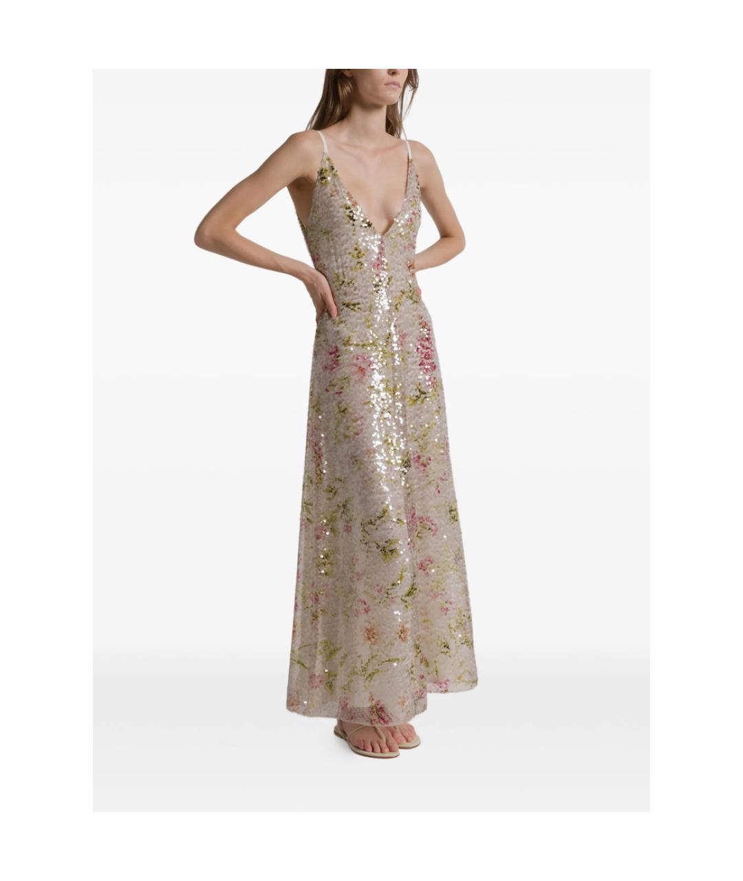 ALBERTA FERRETTI Мульти полиэстеровое вечернее платье, фото 2