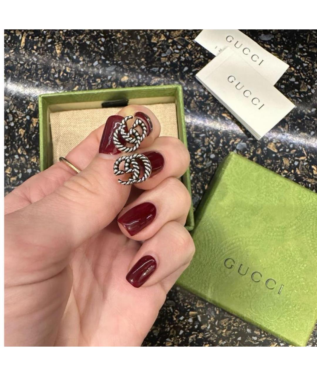 GUCCI Серебряные серебряные серьги, фото 4