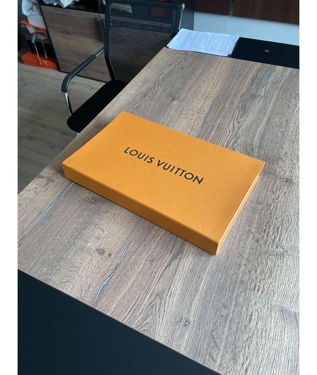 LOUIS VUITTON Золотой кашемировый платок, фото 4