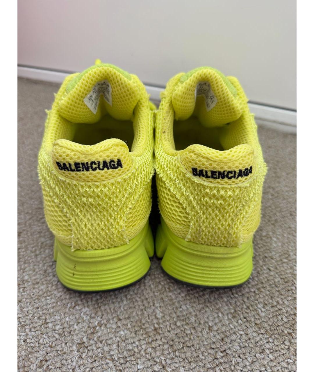 BALENCIAGA Салатовые текстильные кроссовки, фото 4