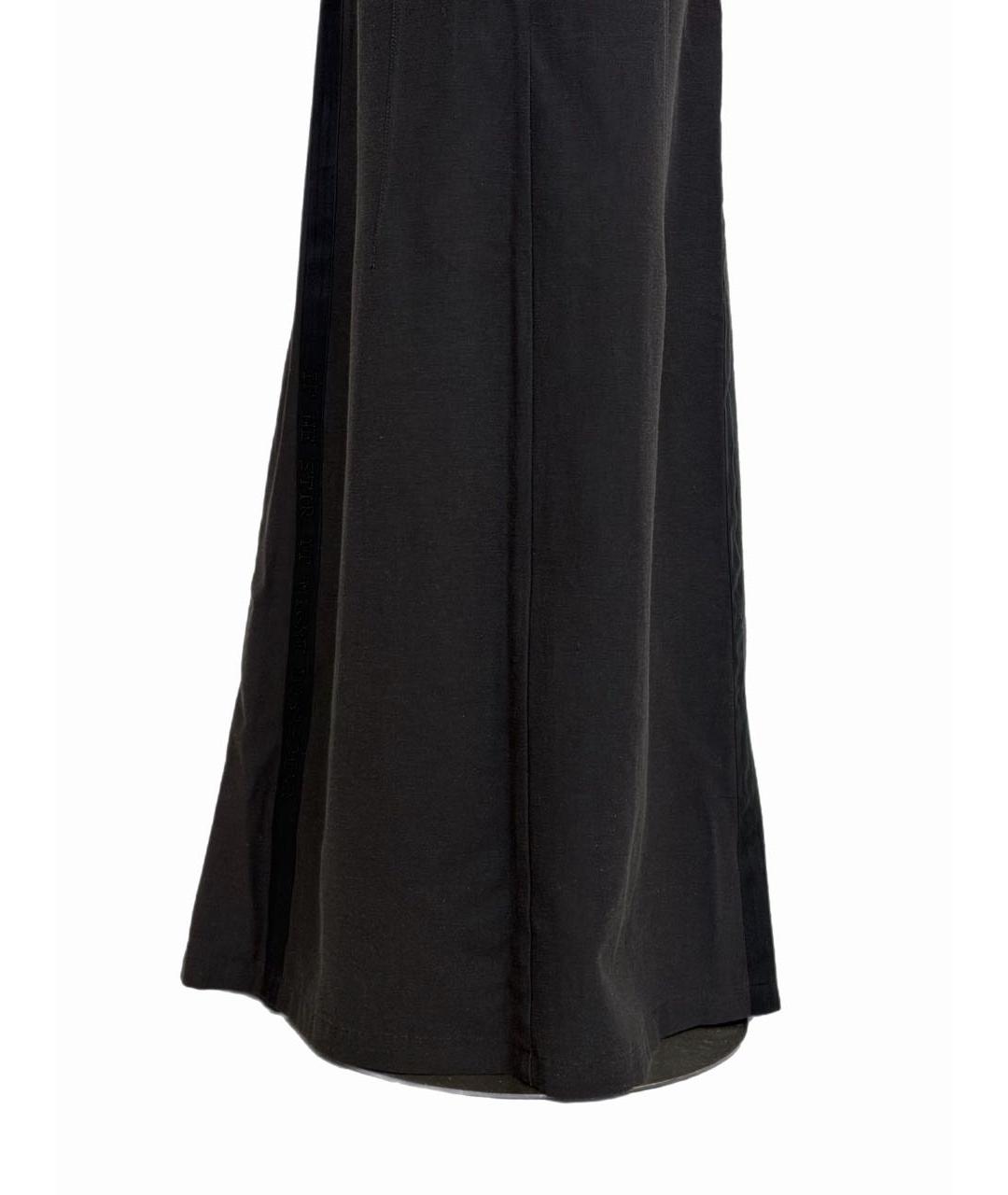 ANN DEMEULEMEESTER Черная хлопковая юбка макси, фото 5
