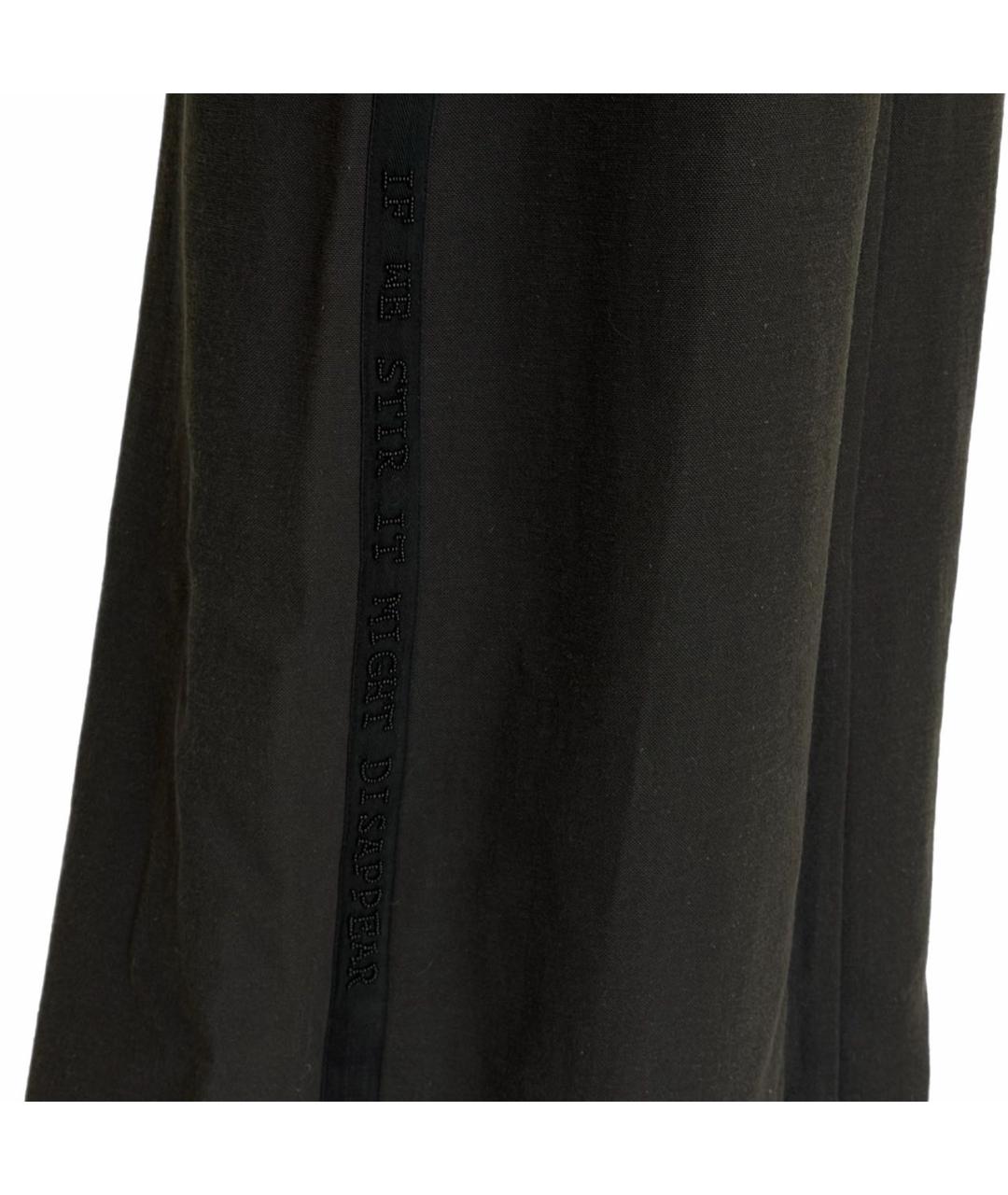 ANN DEMEULEMEESTER Черная хлопковая юбка макси, фото 2