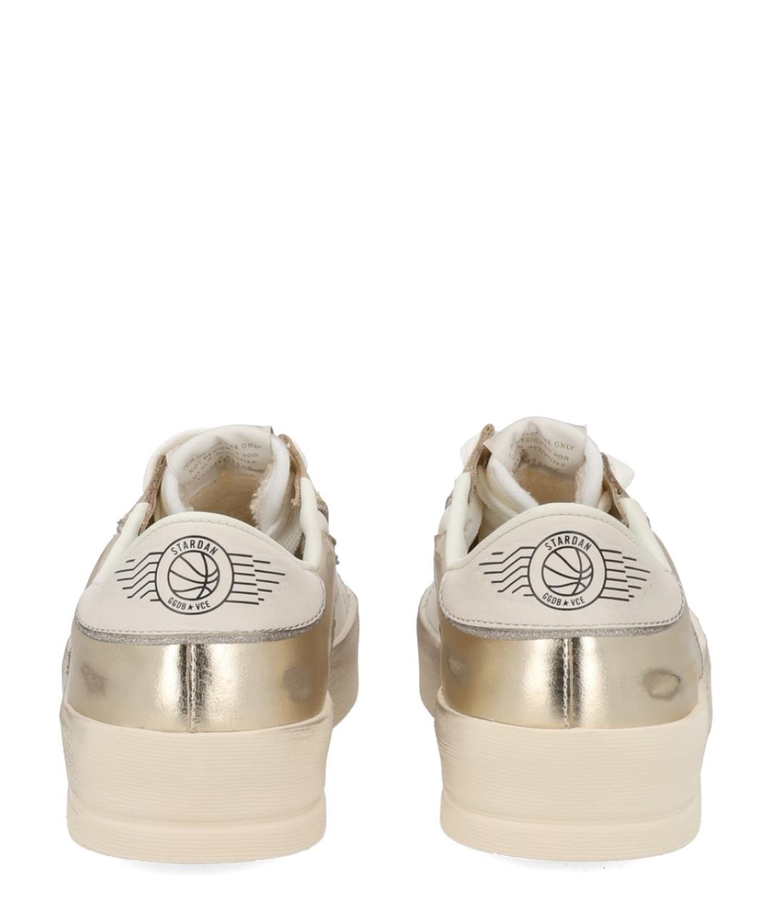 GOLDEN GOOSE DELUXE BRAND Серебряные кожаные кеды, фото 4