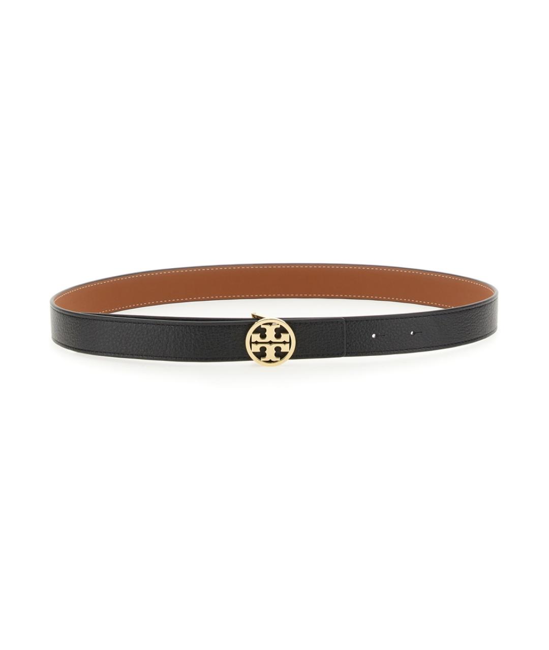 TORY BURCH Черный кожаный ремень, фото 1