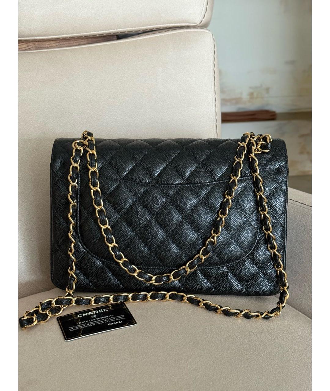 CHANEL Черная кожаная сумка через плечо, фото 3