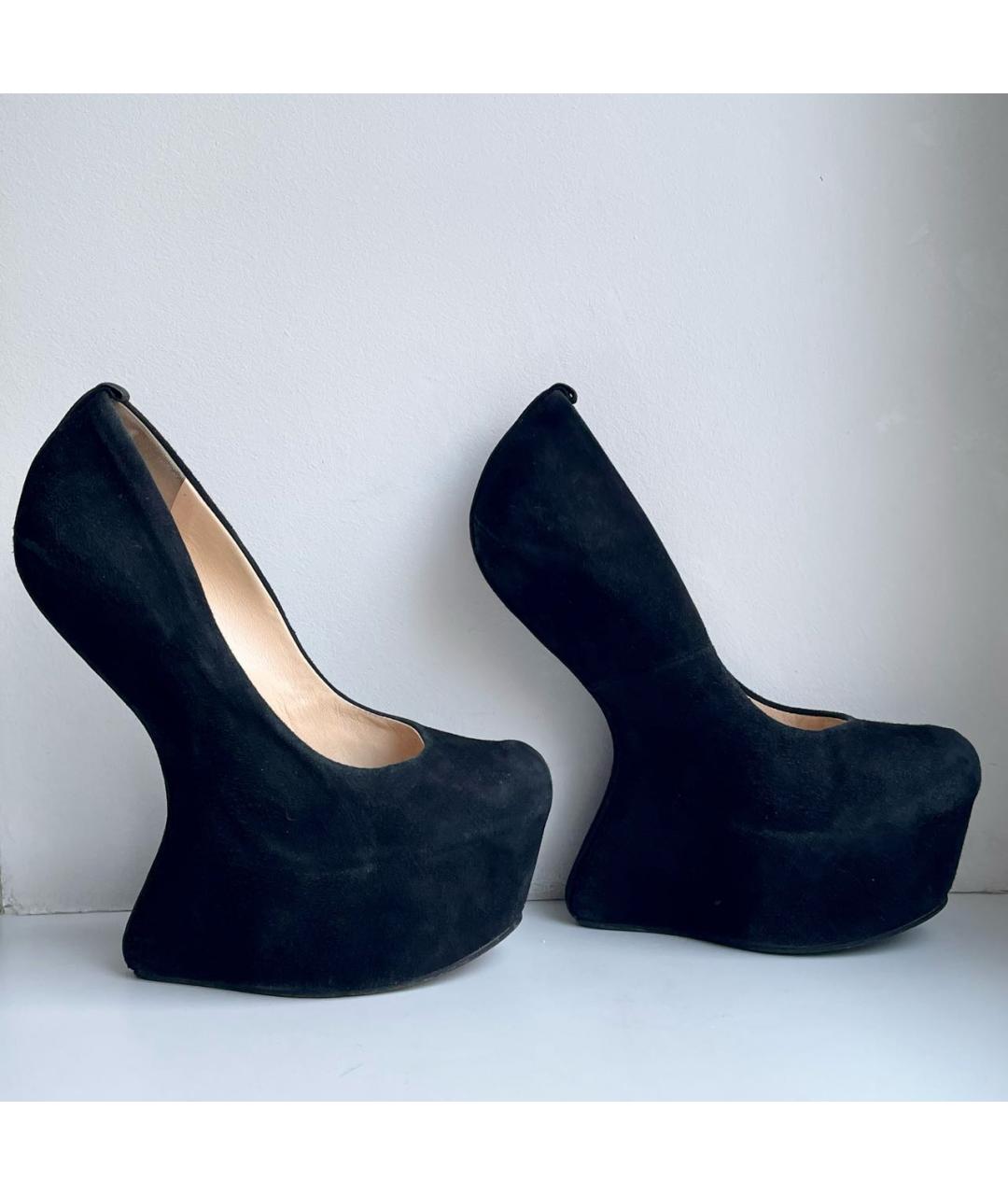 GIUSEPPE ZANOTTI DESIGN Черные замшевые туфли, фото 2